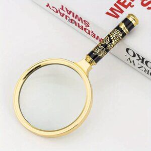 New 8X Dragon Pattern Non-slip Wooden Hdle High-value Magnifiers